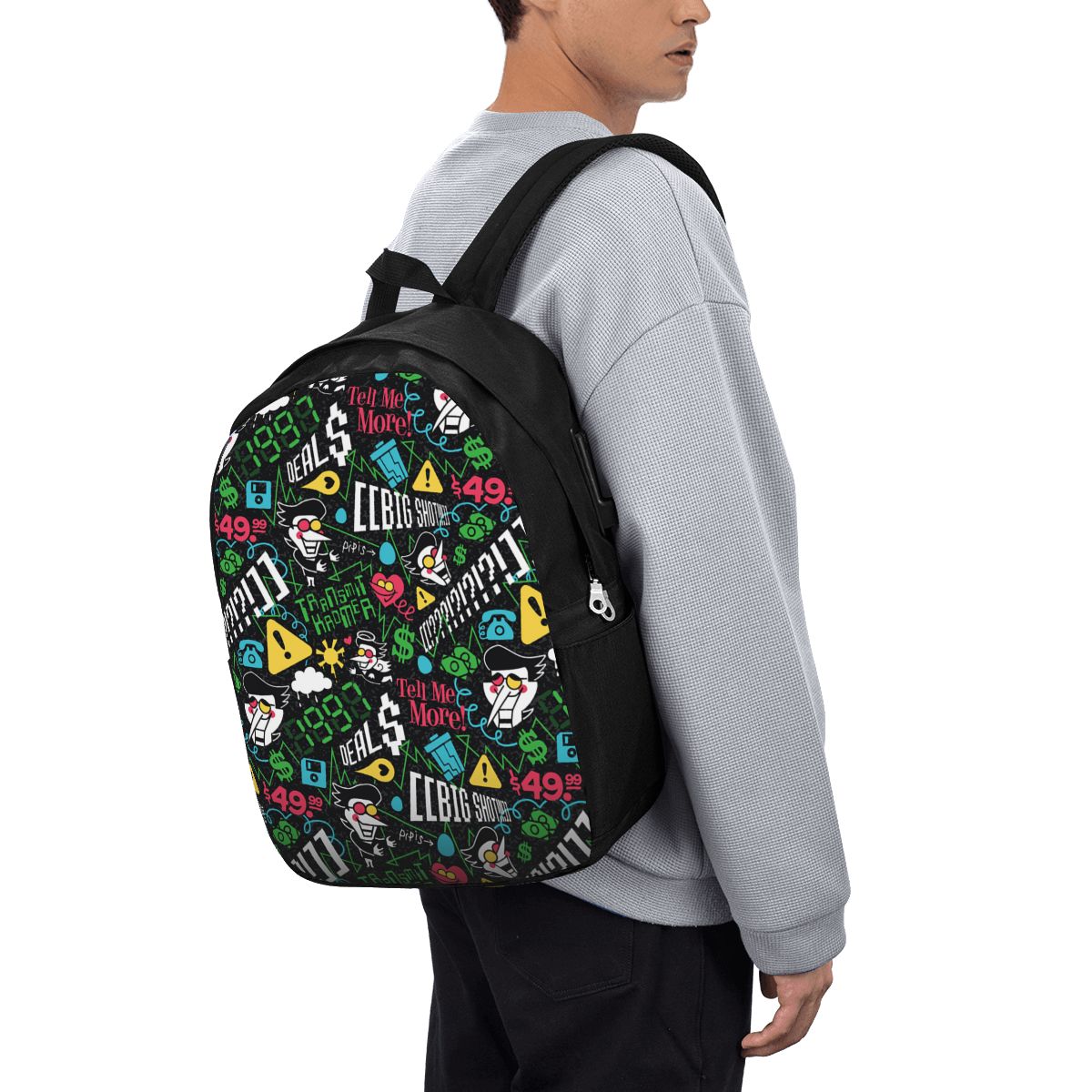 Women Bags For Women - Deltarune SPAMTON G バックパック旅行ノートブックバッグコンピュータ大学生スクールバッグラップトップショルダーバッグ男性女性用
