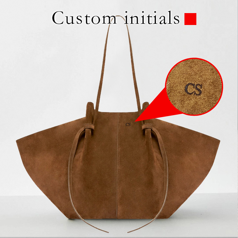 Women Bags Zara - カスタム名イニシャル大容量フェイクスエードトートバッグ女性の高級デザイナーハンドバッグ財布 2024 新脇の下ショルダー