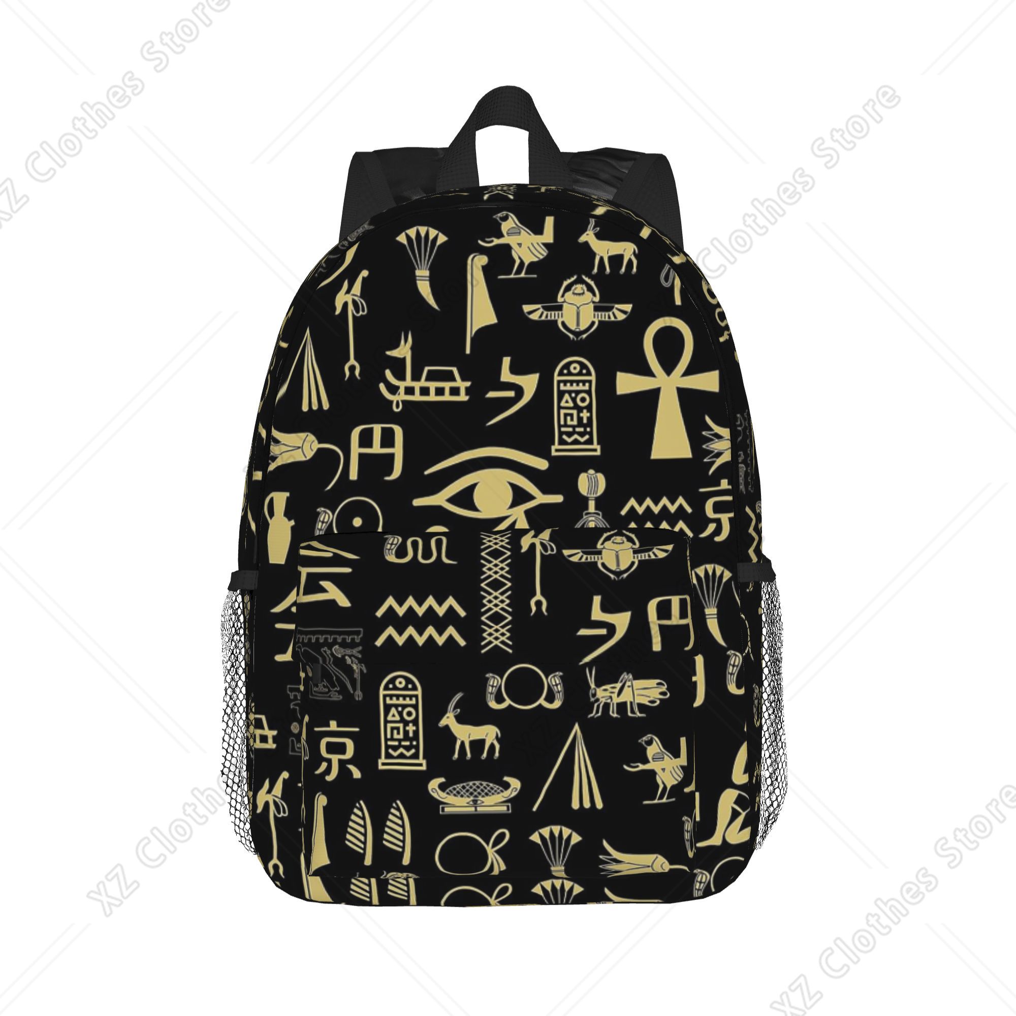 Women Bags Egypt Sale - 古代エジプトの神ホルスとアヌビス エジプトファラオ バックパック ホットセール デイパック ブックバッグ