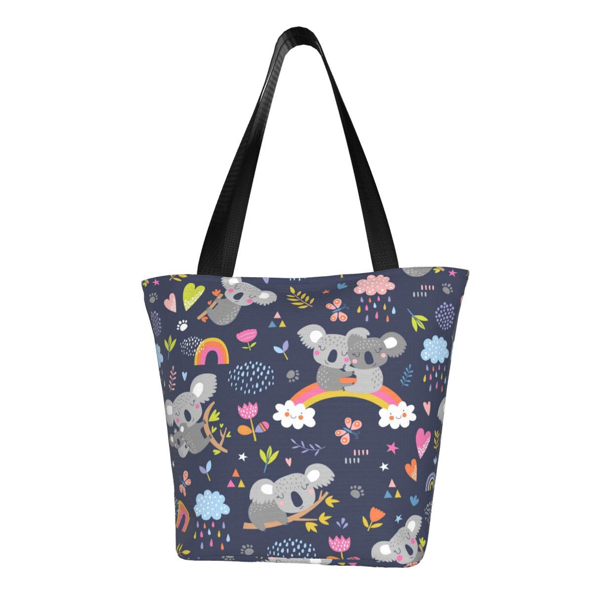 Women Bags In Australia - カスタムかわいいオーストラリアコアラベアショッピングバッグ女性キャンバスショルダーリサイクルトートバッグ洗える食料品ショッパーバッグ