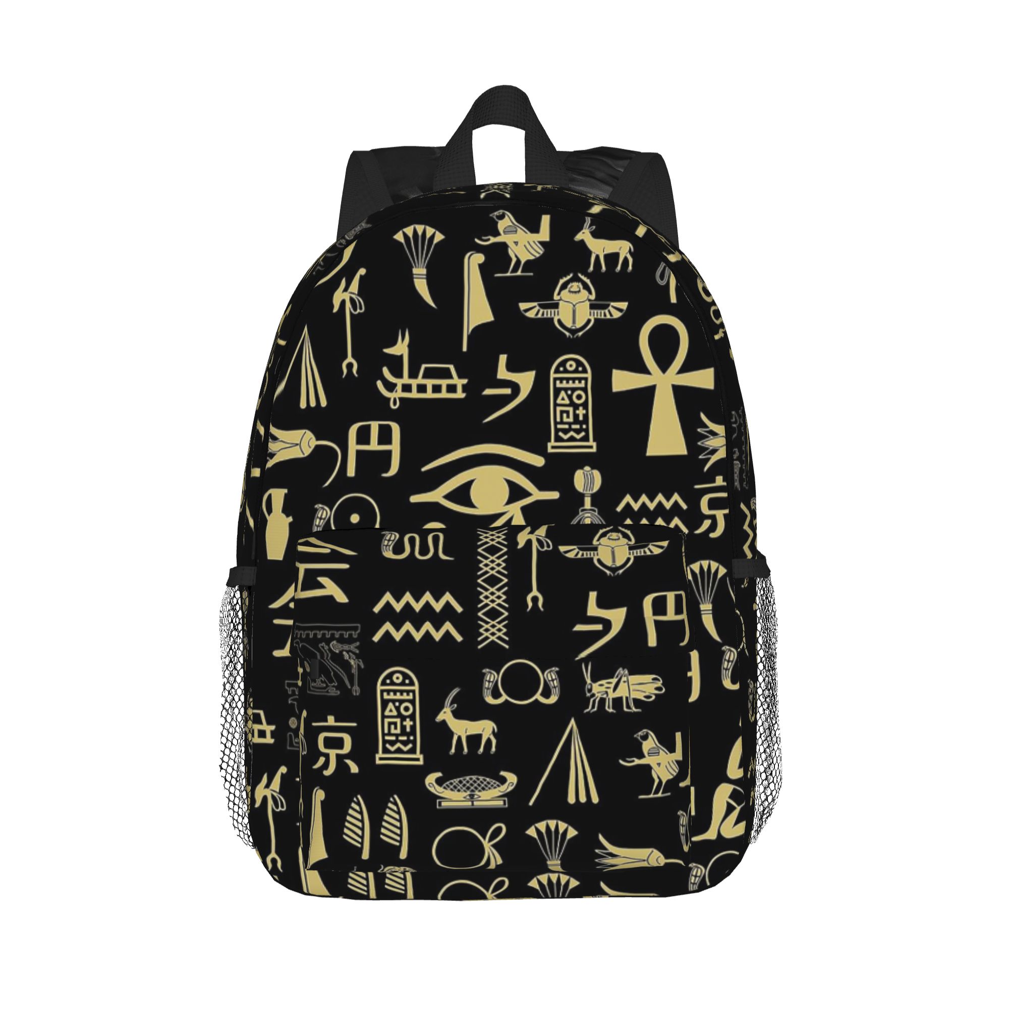 Women Bags Egypt Sale - 古代エジプトの神ホルスとアヌビスエジプトのファラオバックパックホットセールデイパックブックバッグショルダーバッグ男性女性用スクールバッグ