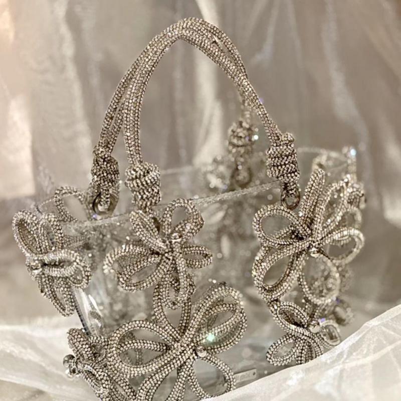 Women Bags High End Brands - 女性のためのダイヤモンドがちりばめられたフランスのバッグ,ハイエンドの貴族の花のバスケット,バケツのハンドバッグ,高級ブランド,野菜
