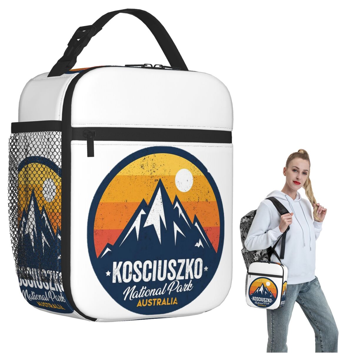 Women Bags In Australia - コシチュシュコ山国立公園 ニューサウスウェールズ オーストラリア 断熱ランチバッグ 女性用 子供用