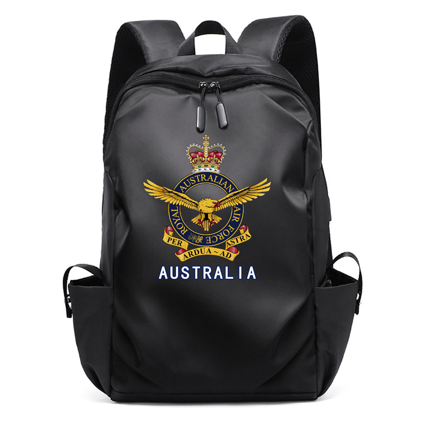 Women Bags In Australia - 旅行女性男性キャリーオンバックパックラップトップユニセックスバックパックカレッジバッグカジュアルオーストラリア空軍パターンプリントリュックサック