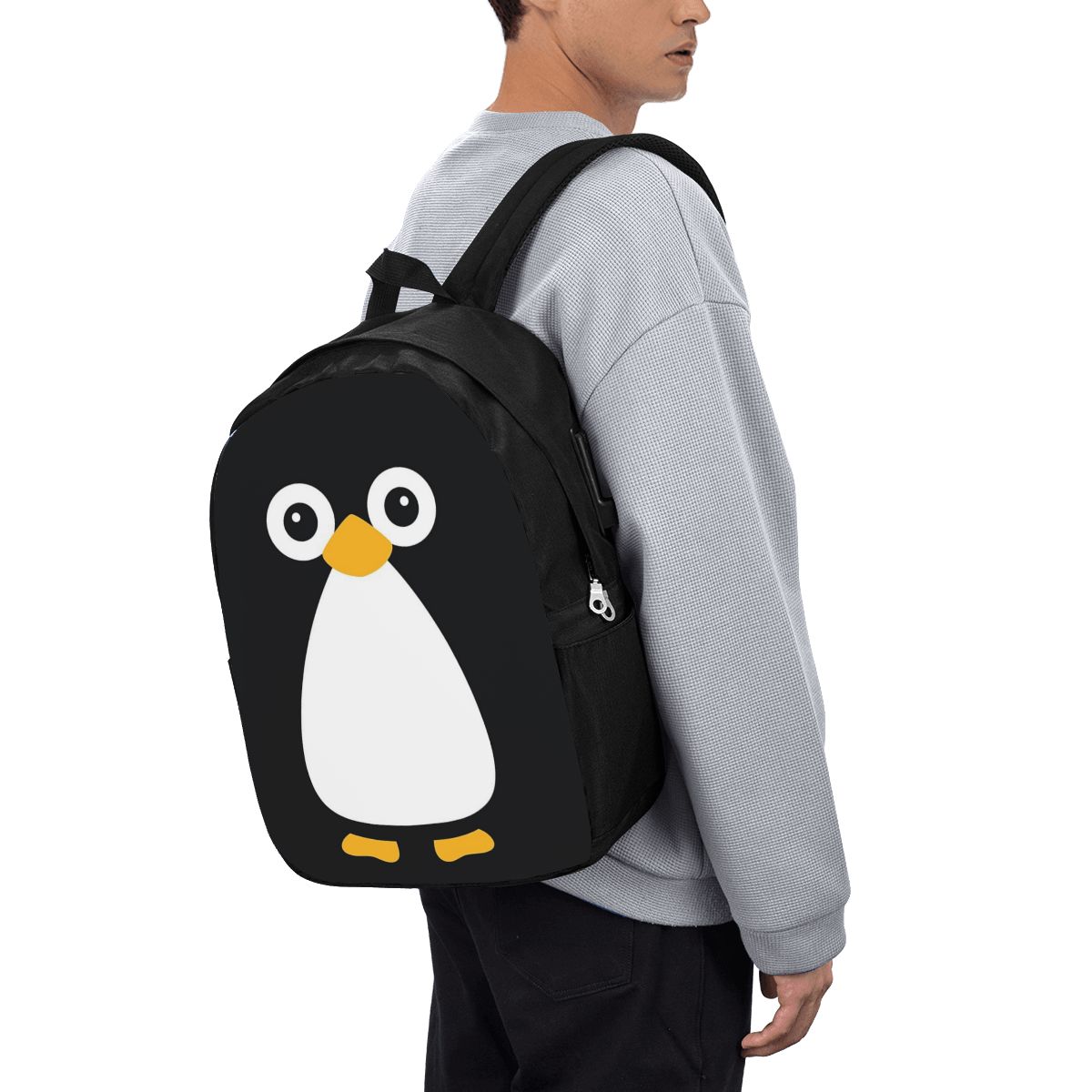 Women Bags For Women - かわいいベクターペンギンバックパック旅行ノートブックバッグコンピュータ大学生スクールバッグラップトップショルダーバッグ男性女性用