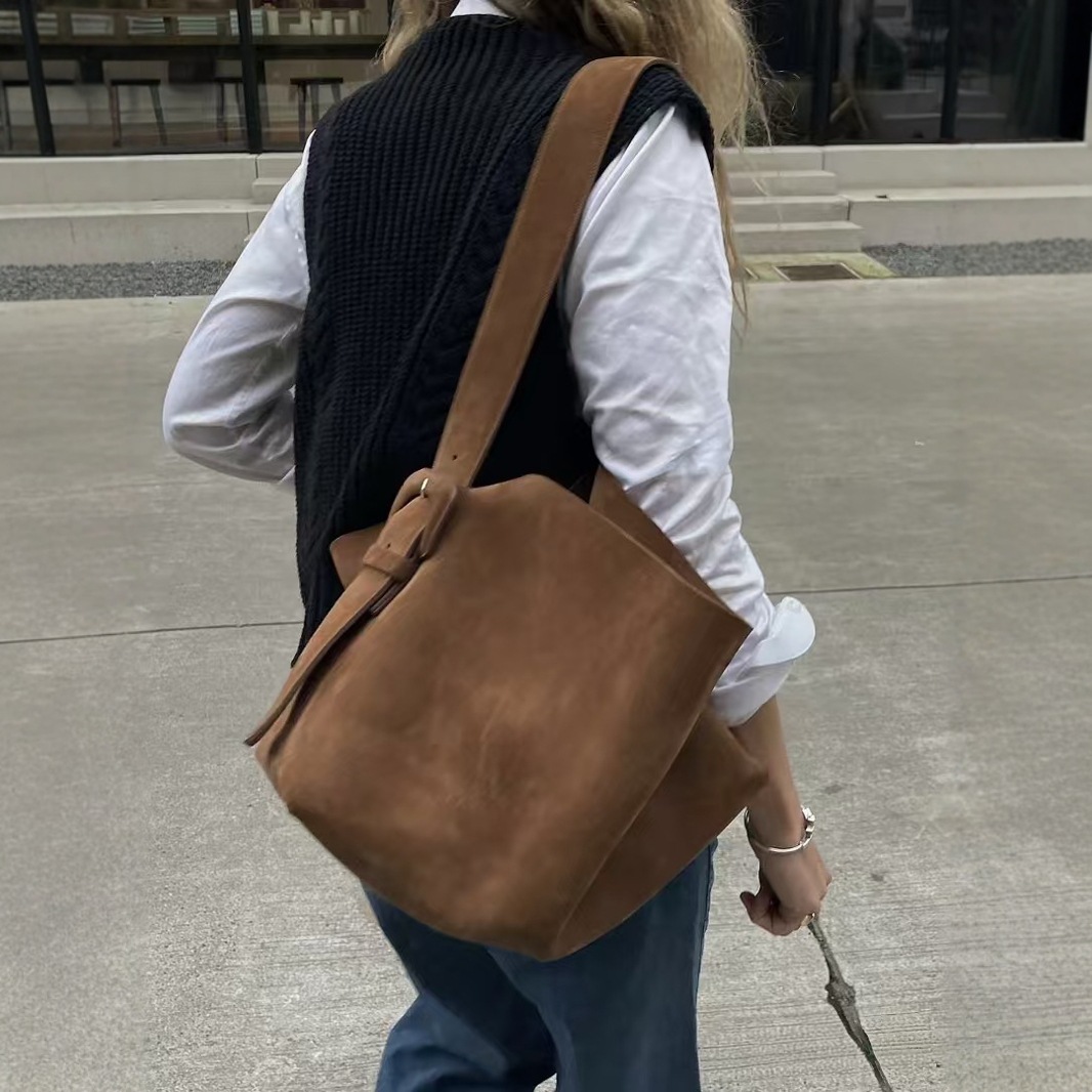 Cgcbag-女性用ヌバックレザーバケットバッグ,高品質のヴ - Women Bags Zara のレビューと価格