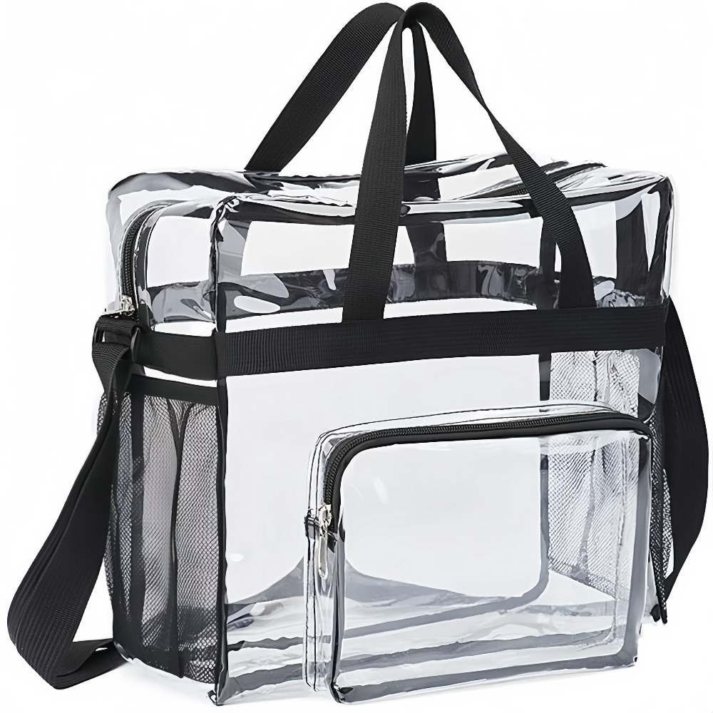 クリアトートバッグ ヘビーデューティー プラスチック製 透明 - Women'S Bags Everyday のレビューと価格