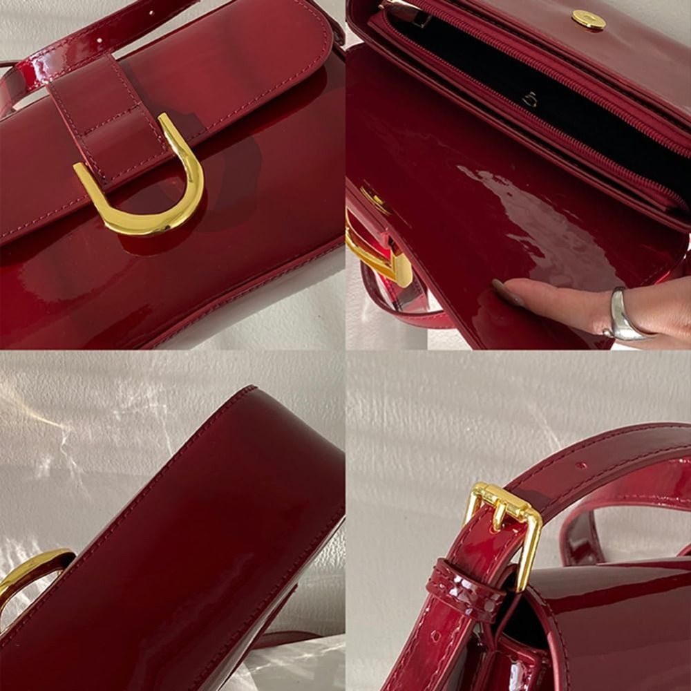 クラシック PU レザーホースシューバックルカジュアルクロス - Women Bags Zara のレビューと価格