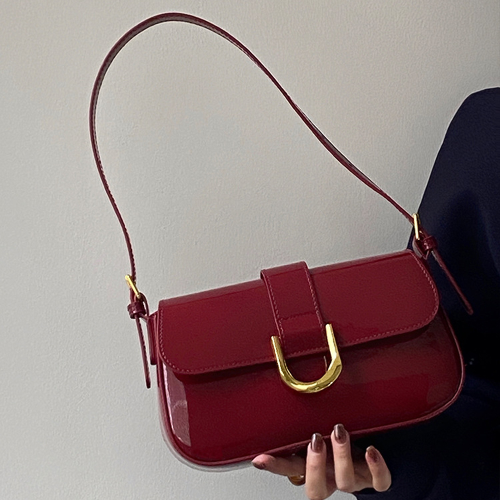 レトロパテントレザーショルダーバッグ女性のための高級フラップ - Women Bags Zara のレビューと価格