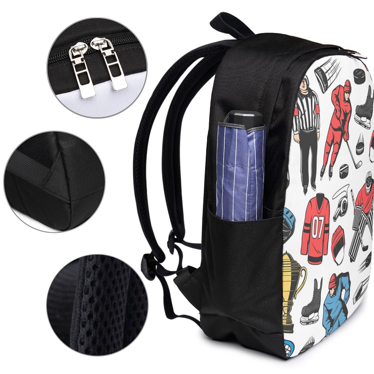 アイスホッケー選手オンリンクバックパック旅行ノートブックバッ - Women Bags For Women のレビューと価格