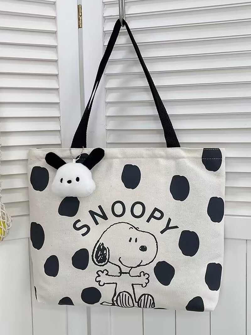 漫画スヌーピーキャンバスショルダーバッグ女性用大容量トートバ - Women'S Bags Everyday のレビューと価格