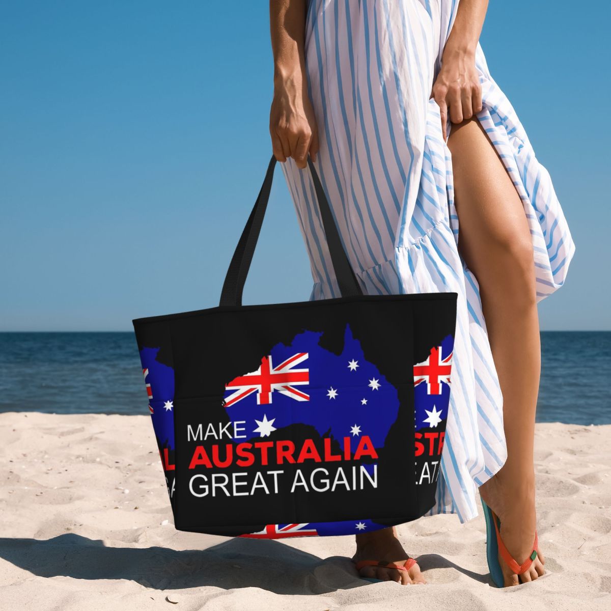 オーストラリアを再び偉大にしよう ビーチトートバッグ スポー - Women Bags In Australia のレビューと価格