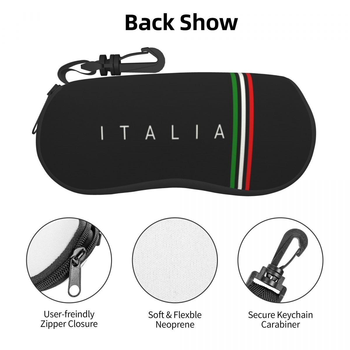 男性と女性のためのイタリア国旗眼鏡ケース、ソフトサングラスケ - Women Bags In Qatar のレビューと価格