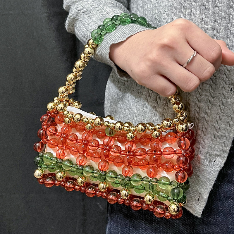ファッショナブルなレトロな手織りマルチカラービーズ女性のイブ - Women Bags High End Brands のレビューと価格