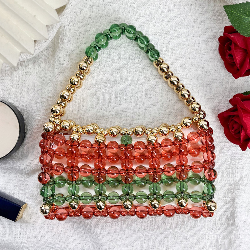 ファッショナブルなレトロな手織りマルチカラービーズ女性のイブ - Women Bags High End Brands のレビューと価格