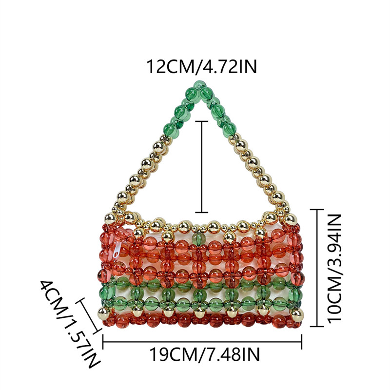 ファッショナブルなレトロな手織りマルチカラービーズ女性のイブ - Women Bags High End Brands のレビューと価格