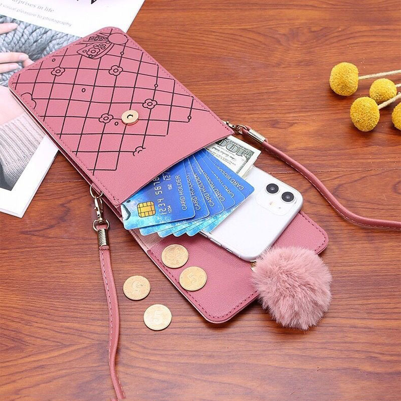かわいい漫画柄のタッチスクリーン対応スマホバッグ 女性用 - - Women'S Bags Everyday のレビューと価格