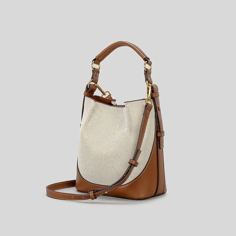 ファッションパネルキャンバスバケットバッグデザイナー女性ハン - Women Bags Zara のレビューと価格