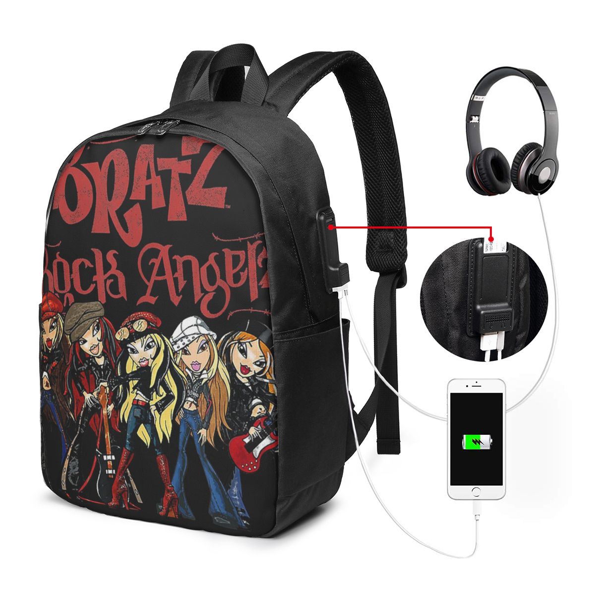 Bratz Rock Angelz グループショットバックパ - Women Bags For Women のレビューと価格