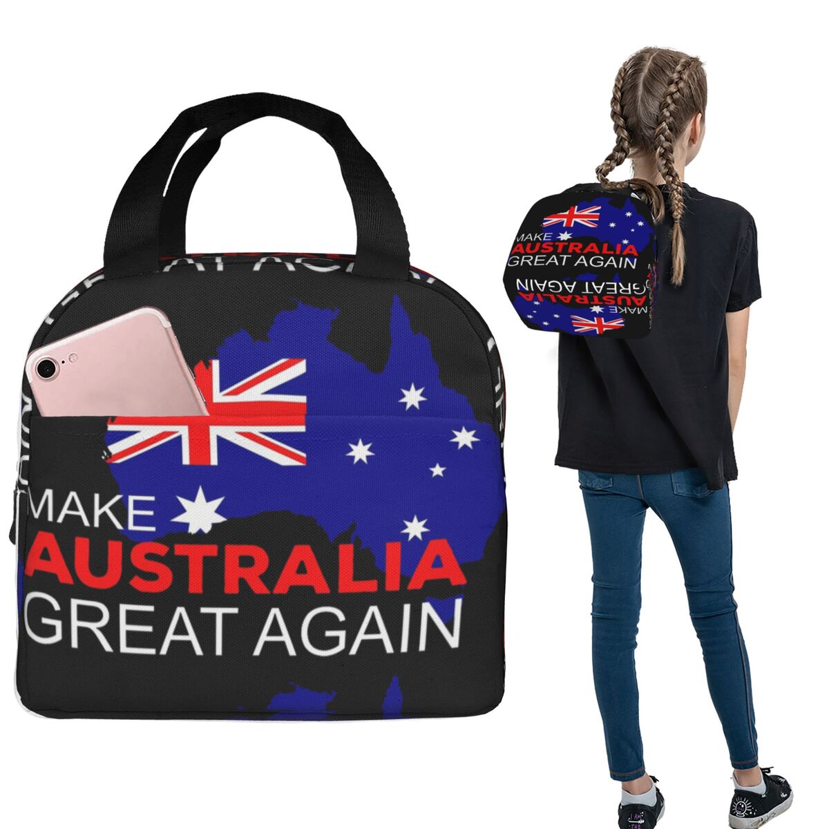 オーストラリアを再び素晴らしい国にしよう 断熱ランチバッグ  - Women Bags In Australia のレビューと価格